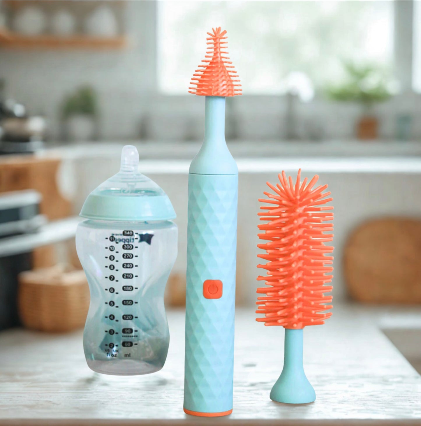 Electric Silicone Bottle Cleaning Brush